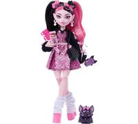 Monster High Draculaura in Abito con Fiocchi, Cucciolo di Pipistrello Conte Fabulous - 1 set
