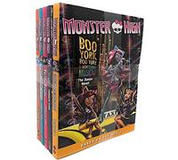 Monster High Junior Novel Collection 5 Books Set By Perdita Finn (Boo York Boo York A Monsterrific Musical, Haunted, Freaky Fusion, Frights Camera Action, Great Scarrier Reef)
