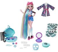 Monster High Lagoona Blue Spa Day Bambola con accessori da usare e condividere, tra cui fermagli per capelli, gesso per capelli e tatuaggi
