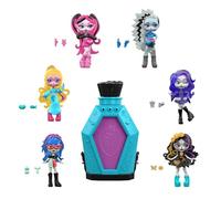 Monster High - Little Frights, mini bambola e accessori, personaggio a sorpresa alto 7+ cm con bara da esposizione, effetto cambia colore con l'acqua e ciondoli inclusi, 4+ anni, JMG81