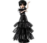 Monster High Mercoledì, bambola Rave'N Mercoledì da collezione in abito nero in stile gotico ispirato alla scena del ballo, accessori premium e supporto per bambola, HXJ03
