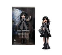 Monster High mercoledì, Bambola e Accessori, mercoledì Addams da Collezione in Uniforme Nevermore Academy con Mano; Zaino e piedistallo per Bambola, HXJ04