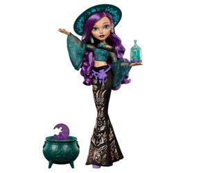 Monster High Moonspell Magic by Bambola Willow Thorne | Strega con top verde e pantaloni stampati, calderone e accessori come barattolo erbe, cappello e libro incantesimi, JMB92