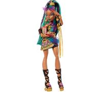 Monster High - Nefera De Nile, Bambola con Abito da Mummia Regale, Amico Scarabeo Lavish e 7 Accessori Inclusi, Borsetta, Occhiali da Sole e Bevanda, Giocattolo per Bambini, 4+ Anni, JDR48