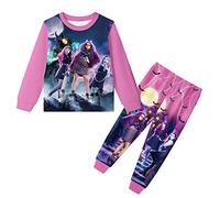 Monster High - Pigiama da bambina, maglietta e pantaloni, a maniche lunghe, per bambini dai 5 ai 12 anni, B, 9-10 Years