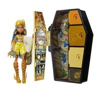 Monster High - Playset Segreti da Brivido Colori Mostruosi Cleo De Nile, Set con Bambola, Abiti e armadietto, 21+ Accessori, Giocattolo per Bambini, 4+ Anni, HNF76