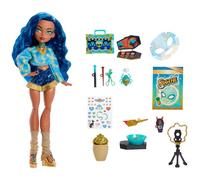 Monster High Self-Scare Secrets - Cleo de Nile, set con bambola e accessori, 13 sorprese a tema come un set per la ceramica e trucchi inclusi, 4+ anni, JMG74