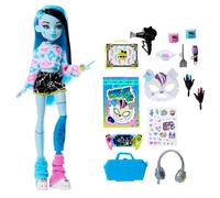 Monster High Self-Scare Secrets - Frankie Stein, set con bambola e accessori, 13 sorprese a tema come prodotti per colorare i capelli e console per videogiochi. 4+ anni, JMG73