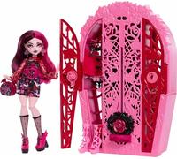 Monster High Segreti da Brivido - Draculaura e I misteri in Giardino, set con bambola e guardaroba, 19 accessori e abiti per il tea party inclusi, giocattolo per bambini, 4+ anni, HYT72