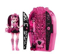Monster high segreti da brivido - draculaura misteri mostruosi, set con bambola e guardaroba, 19 accessori e capi d'abbigliamento a sorpresa inclusi