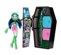 MONSTER HIGH - SEGRETI DA BRIVIDO NEON FRIGHTS GHOULIA YELPS, PLAYSET CON BAMBOLA, ABITI E ARMADIETTO PER I LOOK