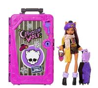 Monster High Segreti da Brivido - Clawdeen Wolf Destinazione: Vacanza da brivido in baita, set con bambola, valigia con vestiti e 19 accessori a sorpresa inclusi, 4+ anni, JMG65