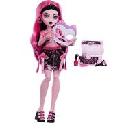Monster High Self-Scare Secrets - Draculaura, set con bambola e accessori, 13 sorprese a tema come il rullo per il viso funzionante e la moodboard personalizzabile, 4+ anni, JHK43