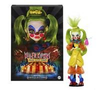 Monster High Skullector - Shorty, bambola da collezione ispirata a Killer Klowns from Outer Space, con capelli verdi, abiti da clown gialli, scarpe a palloncino e piedistallo, 6+ anni, JMG88