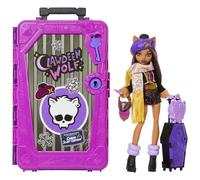 Monster High Segreti da Brivido - Clawdeen Wolf Destinazione: Vacanza da brivido in baita, set con bambola, valigia con vestiti e 19 accessori a sorpresa inclusi, 4+ anni, JMG65