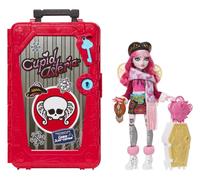 Monster High Segreti da Brivido - Cupid Asteria Destinazione: Vacanza da brivido in baita, set con bambola, valigia con vestiti e 19 accessori a sorpresa inclusi, 4+ anni, JMG66