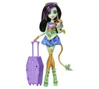 Monster High Segreti da Brivido - Jinafire Long Destinazione Oasi di Gore-geous, set con bambola e valigia piena di 19 sorprese, abiti e accessori inclusi, 4+ anni, JDR52