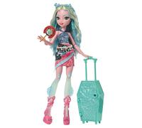 Monster High Segreti da Brivido - Lagoona Blue Destinazione Oasi di Gore-geous, set con bambola e valigia piena di 19 sorprese, abiti e accessori inclusi, 4+ anni, JDR51