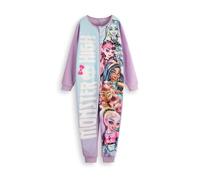 Monster High Tutina per Bambine | Pigiama Tutto-in-Uno per Bambini in Viola | Tuta da Notte in Fleece con Cerniera | Draculaura Frankie Stein Clawdeen Wolf | Merchandising di Serie Cartoon di Moda