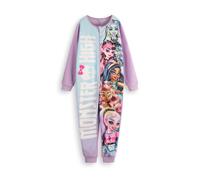 Monster High Tutina per Bambine | Pigiama Tutto-in-Uno per Bambini in Viola | Tuta da Notte in Fleece con Cerniera | Draculaura Frankie Stein Clawdeen Wolf | Merchandising di Serie Cartoon di Moda