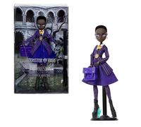 Monster High x Mercoledì - Bianca Barclay, bambola da collezione con uniforme della Nevermore Academy, amuleto a forma di sirena, zaino e piedistallo per esporla, 6+ anni, JDR71