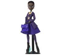 Monster High x Mercoledì - Bianca Barclay, bambola da collezione con uniforme della Nevermore Academy, amuleto a forma di sirena, zaino e piedistallo per esporla, 6+ anni, JDR71