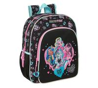 MONSTER HIGH Zaino scuola per bambini, adattabile a carrozzina, comodo e resistente, 32 x 12 x 38 cm