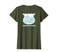 Monster Hunter Lagiacrus & Felyne BP Maglietta, Donna, Oliva, 3XL