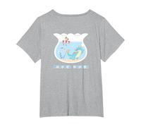 Monster Hunter Lagiacrus & Felyne BP Maglietta, Donna Plus-Size, Grigio Melange, 4X