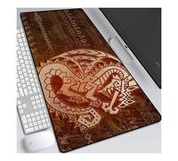 Monster Hunter Tappetino Mouse Gaming 900x 400mm XXL per Mouse e PC, 3mm Mouse Pad Antiscivolo Fondo in Gomma con Bordi Cuciti, B