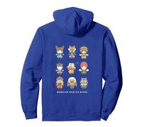Monster Hunter Wilds Palico&Support Team Felpa con Cappuccio, Unisex per Adulti, Blu Reale, M