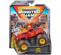 Monster Jam 2022 Spin Master 1:64 - Camion pressofuso con accessorio bonus: scavatrice per tombe retrò ribelli (rosso)