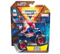 Monster Jam 2024 Marvel scala 1:64 Diecast Series 1 Monster Truck con bandiera: Capitan America