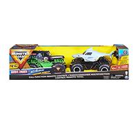 MONSTER JAM 6063605, Ufficiale Grave Digger Vs. Megalodon Racing Rivals Telecomando Trucks, scala 1:24