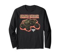 Monster Jam Camo Grave Digger Monster Truck Motorsports Maglia a Manica