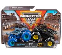 Monster Jam Confezione da Due Originali con Batmobil vs Megalodon Autentici
