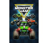 Monster Jam Coperta in pile - Grave Digger, Max-D, Megalodon, Dragon & El Toro Loco design - Coperta super morbida - 100 x 150 cm