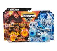 Monster Jam, Dragon Official Fire and Ice vs MAX-D Monster Trucks, scala 1:64, giocattoli per bambini dai 3 anni in su