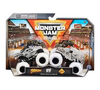 Monster Jam, Dragon Vs. Yeti Monster Truck in pressofusione, scala 1:64, giocattoli per bambini dai 3 anni in su