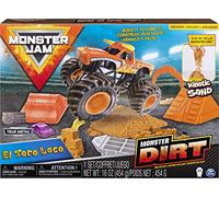 Monster Jam, El Toro Loco Monster Dirt Deluxe Set, Featuring 16oz of Monster Dirt & Official 1: 64 Scale Die-Cast Truck