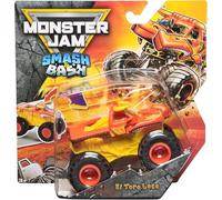 Monster Jam El Toro Loco Smash & Bash Monster Truck pressofuso - Real Action Crash Reset Veicolo, scala 1:64, Serie 01
