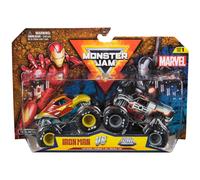 Monster Jam Marvel ufficiale Iron Man vs. Camion mostri fienta della macchina da guerra 1:64 Scala giocattoli per bambini per ragazzi e ragazze dai 3