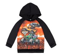 Monster Jam Maximum Distruction El Toro Loco Grave Digger - Maglione in pile per bambini piccoli e grandi, Colore: arancione., 3 anni