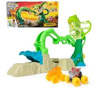 Monster Jam Mini Jams, Cobra's Crazy Escape - Set da gioco motorizzato da 71,1 cm, 2 esclusivi Monster Truck ThunderROARus e JCB Digatron, giocattoli per bambini per ragazzi e ragazze dai 3 anni in su