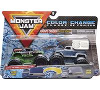 Monster Jam Monster Trucks, scala 1:64 ufficiale Grave Digger vs Grave Digger (1984 retro) che cambia colore