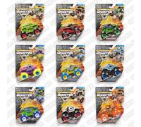Monster Jam Scala 1:64 Diecast Truck Serie 45 Set completo con 9 camion: Wreck Deck, Zombie, Megalodon, Grave Digger, Alien Invasion, Avenger & More