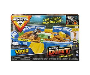 Monster Jam Set Deluxe ARENA con Sabbia Monster Dirt in Scala 164 Incluso...
