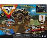 Monster Jam Set Deluxe con Sabbia Monster Dirt e Veicolo in Scala 164 Incluso...