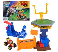 Monster Jam Smash & Bash Crash Course Playset with Launcher, Exclusive 1:64 Scal