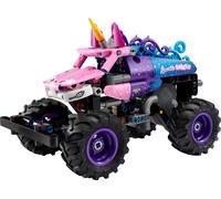 LEGO Technic Monster Jam Sparkle Smash a Retrocarica - Camion Giocattolo Pull-Back - Auto da Corsa a Tema Unicorno Rosa - Regalo Creativo di Compleanno per Bambini e Bambine da 7 Anni in su - 42220
